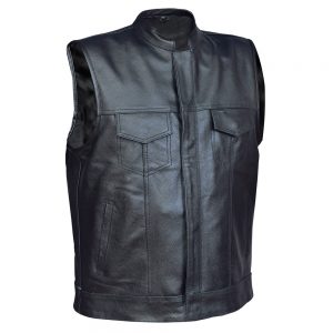 Slit Leather Waistcoat